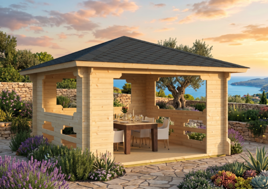 Oakshade 40 mm Wooden Gazebo Kit – 14.4 m²