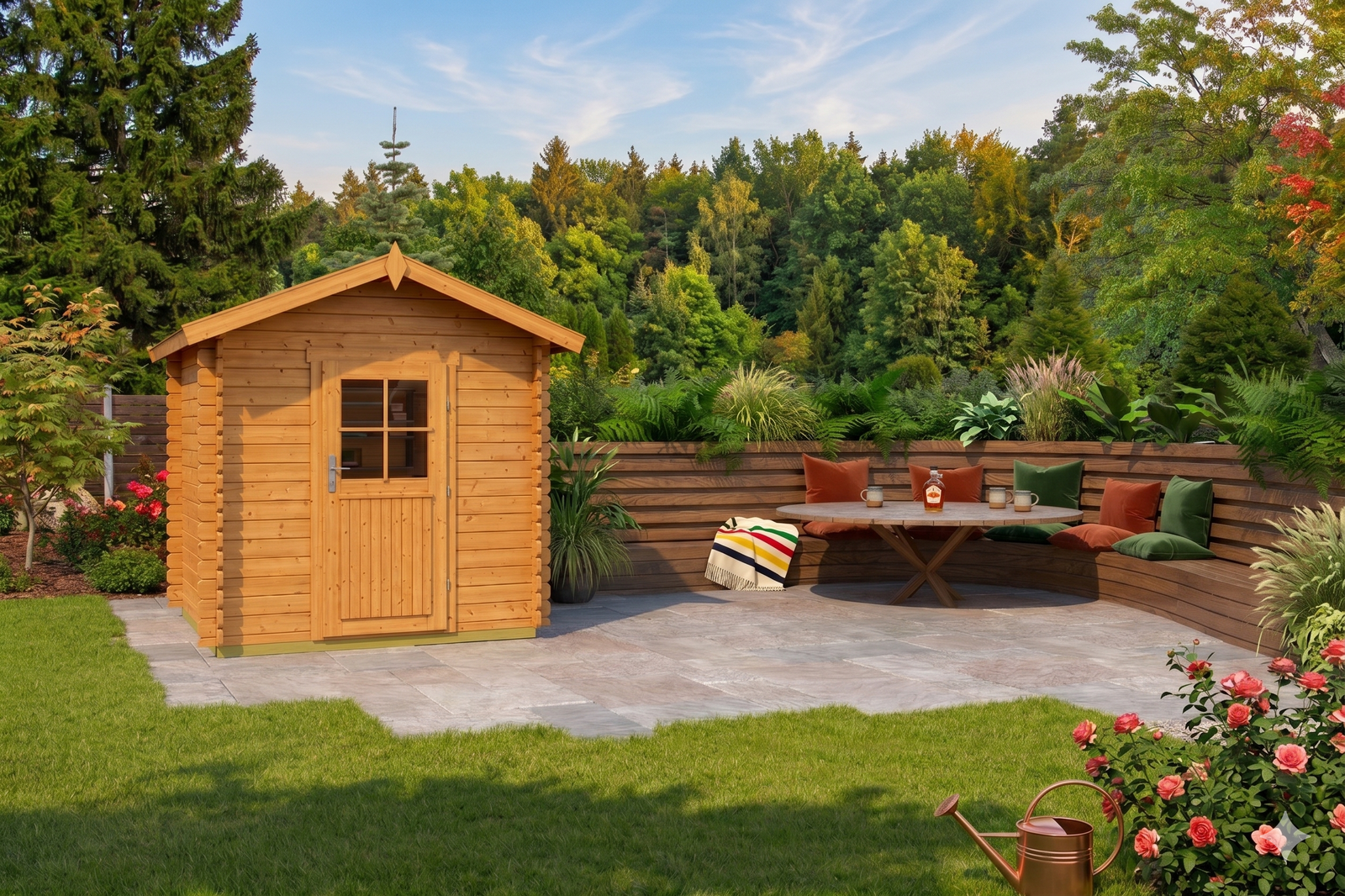 Acorn 1.1 in (28 mm) Wooden Garden Tool Shed Kit - 34 sq. ft. (3.2 m2) - Image 5