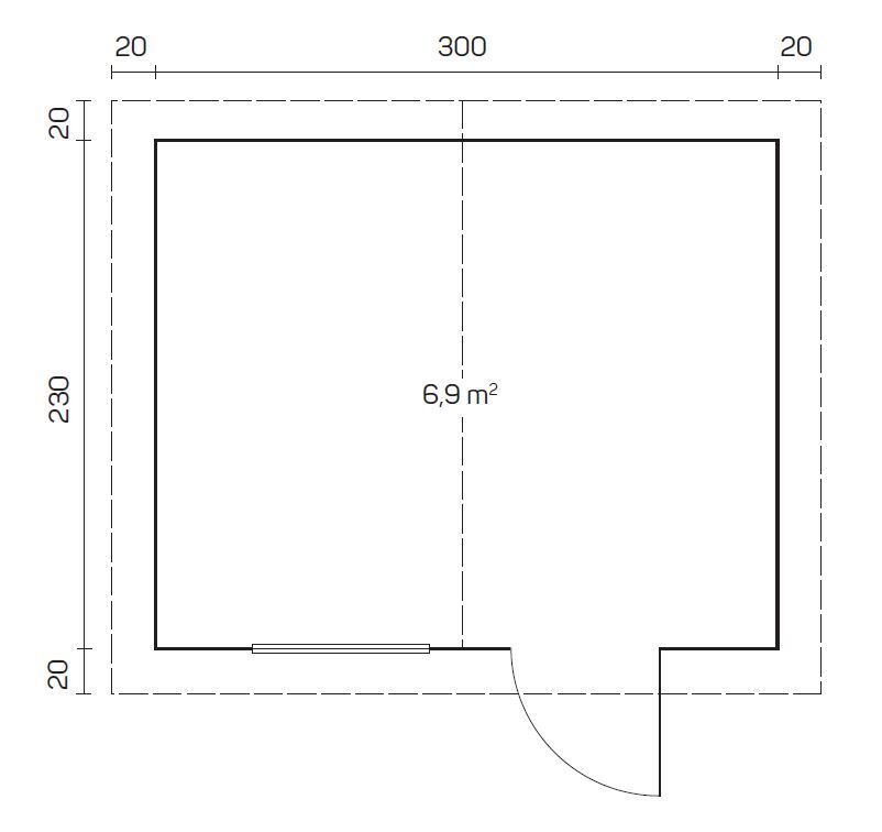 Birchwood 1.1 in (28 mm) Wooden Bunkie Kit - 74 sq. ft. (6.9 m2) - Image 2