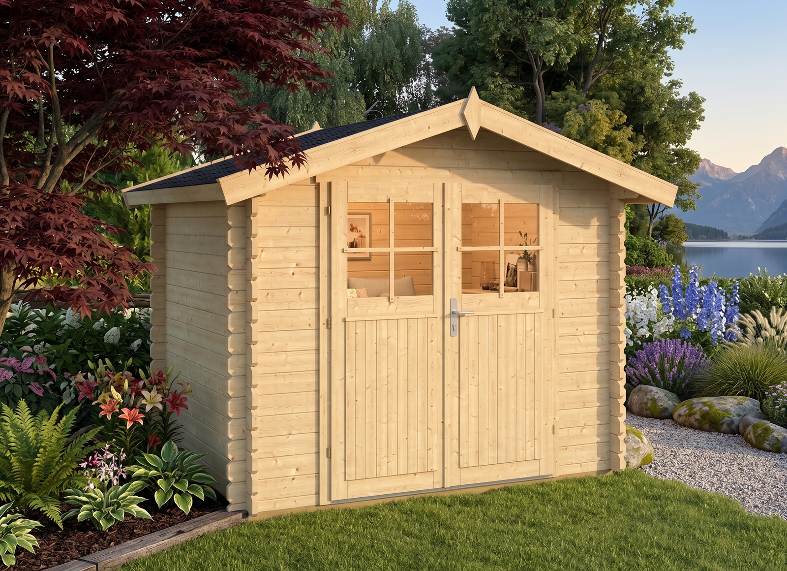 Bluebell 1.1 in (28 mm) Wooden Garden Shed Kit - 46 sq. ft. (4.3 m2) - Image 2