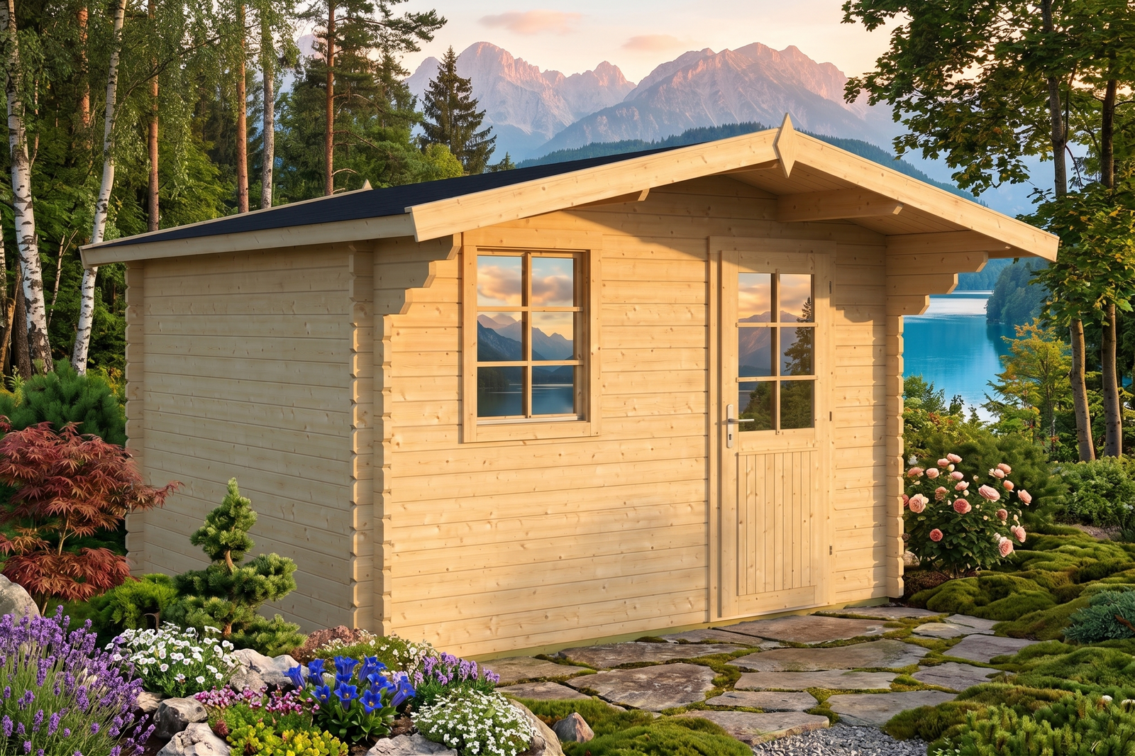 Fernwood 1.6 in (40 mm) Wooden Bunkie Kit - 107 sq. ft. (9.9 m2) - Image 3