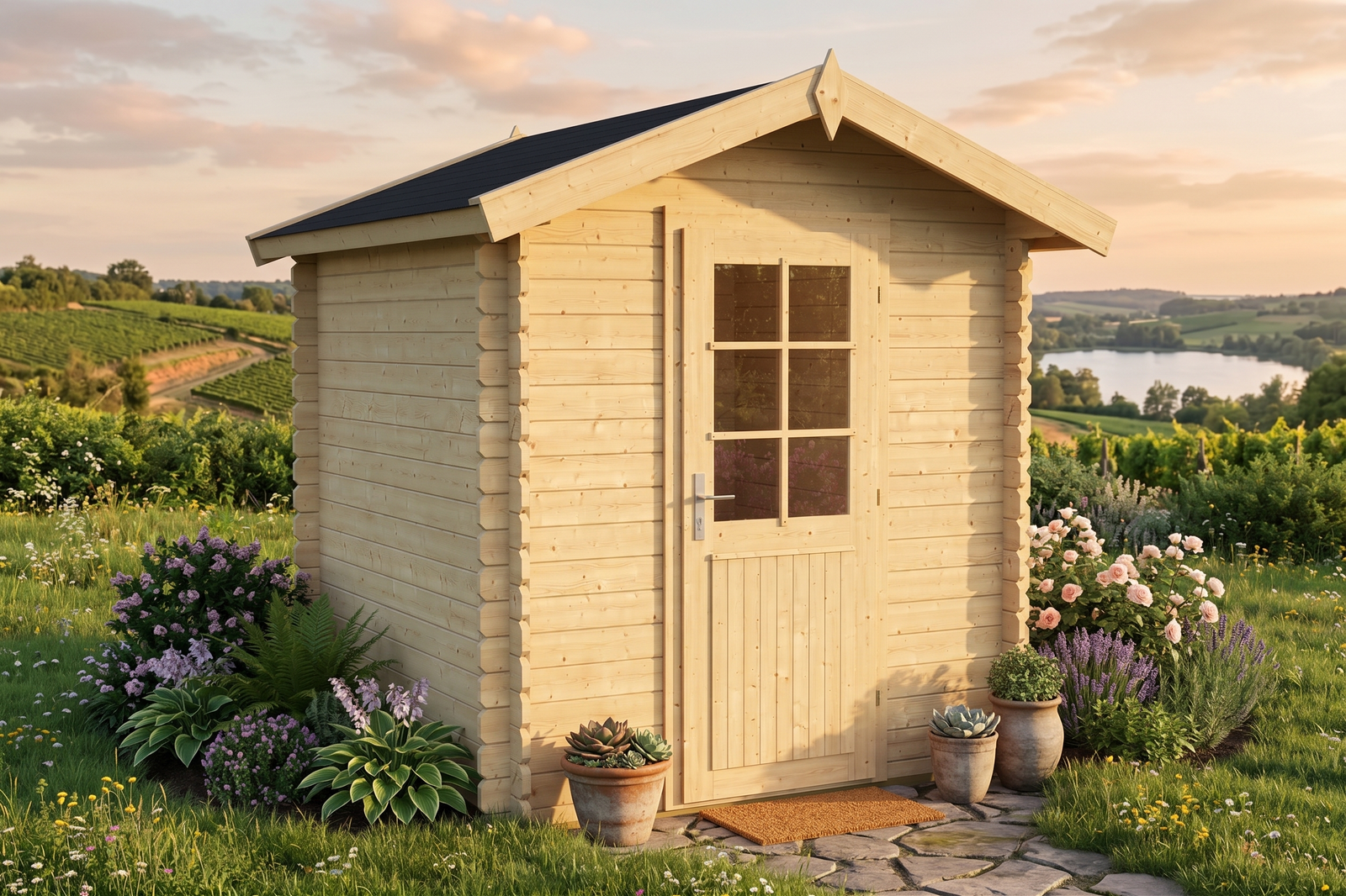 Maple Hollow 1.1 in (28 mm) Fully Assembled Garden Tool Shed - 43 sq. ft. (4 m2) - Image 3