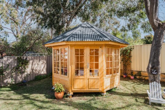Rosewood 1.6 in (40 mm) Wooden Gazebo Kit - 96 sq. ft. (8.9 m2)