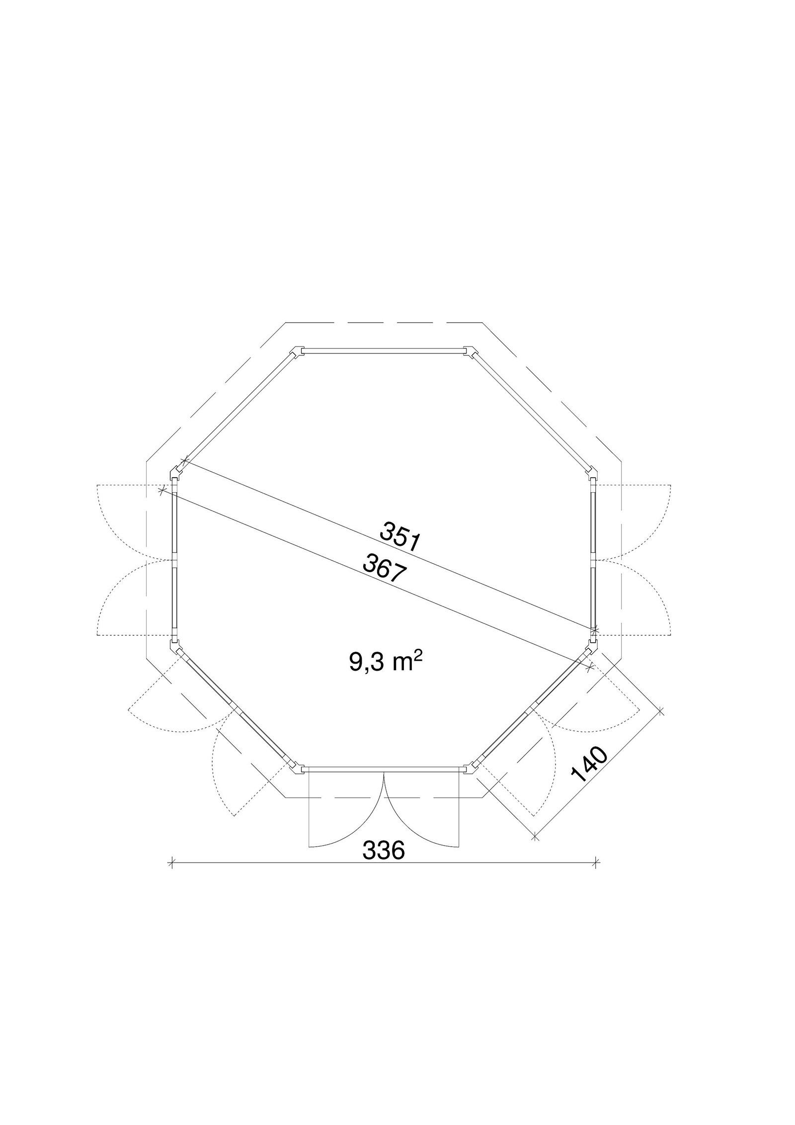 Rosewood 1.6 in (40 mm) Wooden Gazebo Kit - 96 sq. ft. (8.9 m2) - Image 4