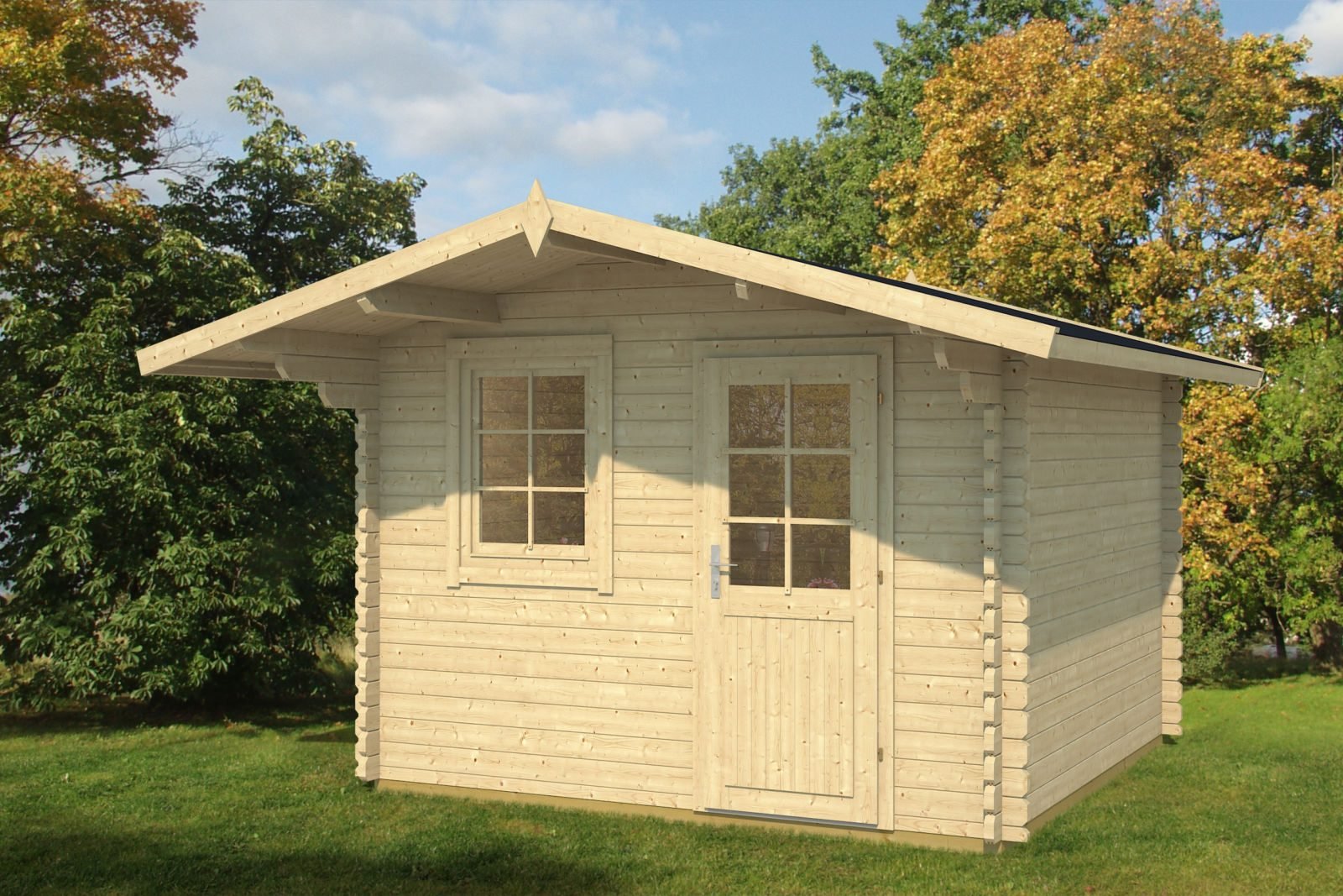 Bracken Hollow 2.8 in (70 mm) Log Cabin Kit - 97 sq. ft. (9.0 m2)