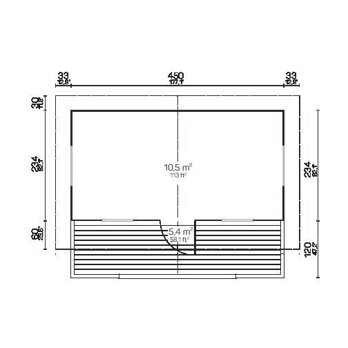Brookhaven 2.8 in (70 mm) Log Cabin Kit - 113 sq. ft. (10.5 m2) - Image 2