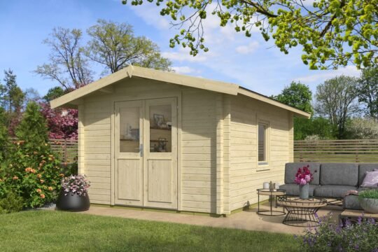 Camden Pine 2.8 in (70 mm) Log Cabin Kit - 131 sq. ft. (12.2 m2)