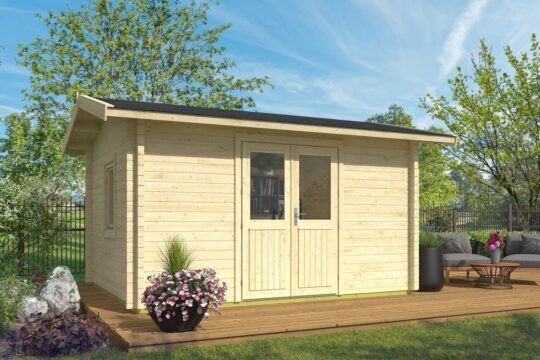 Canoe Lake 2.8 in (70 mm) Log Cabin Kit - 131 sq. ft. (12.2 m2)