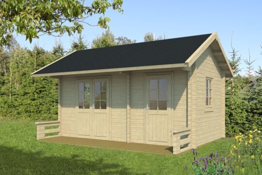 Chestnut Row 2.8 in (70 mm) Log Cabin Kit - 144 sq. ft. (13.4 m2)