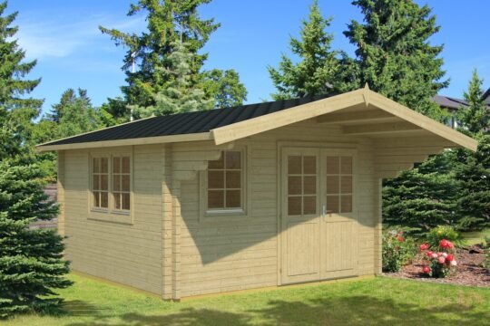 Cloudberry 2.8 in (70 mm) Log Cabin Kit - 155 sq. ft. (14.4 m2)