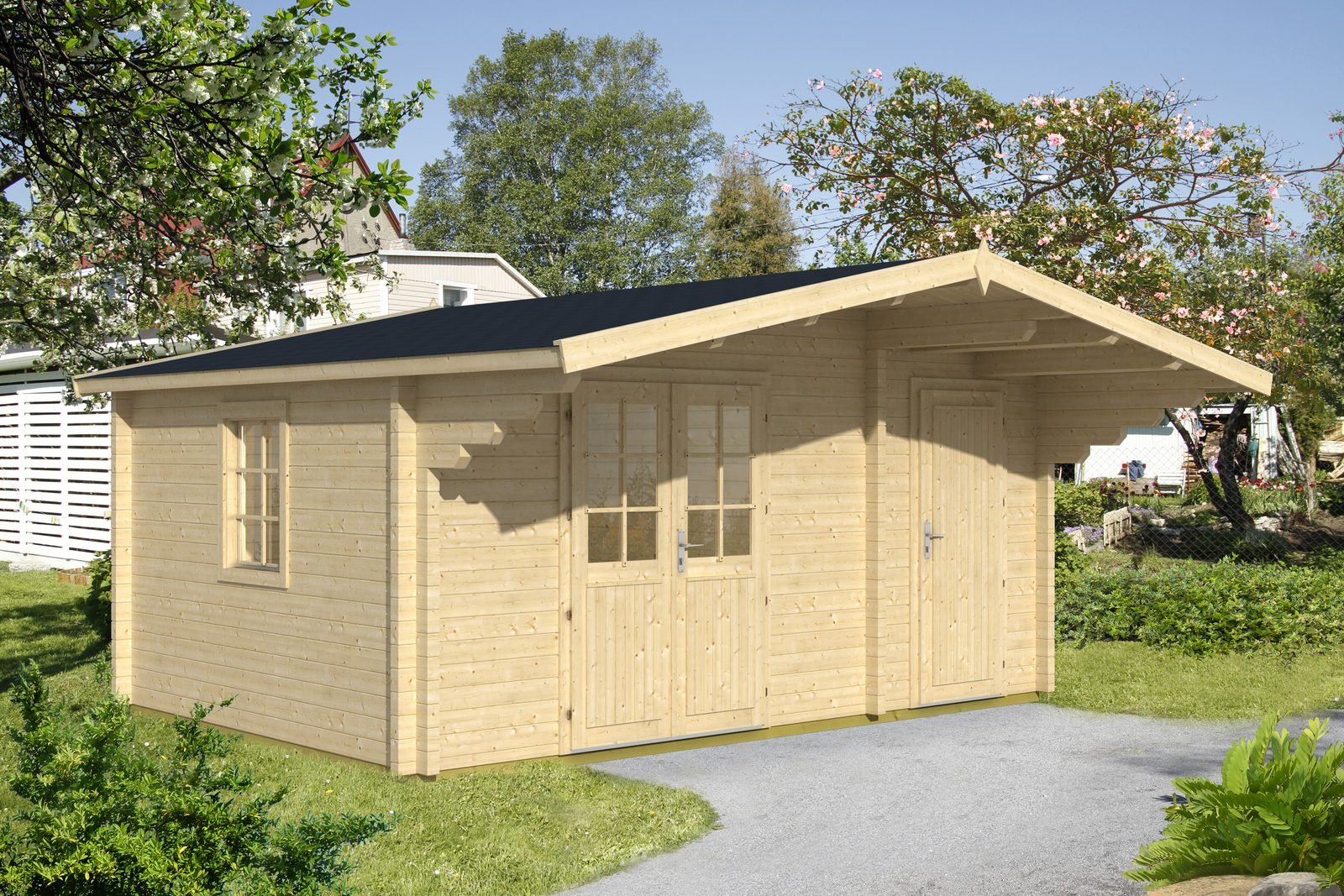 Cypress Grove 2.8 in (70 mm) Log Cabin Kit - 170 sq. ft. (15.8 m2)
