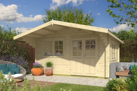 Dawn Meadow 2.8 in (70 mm) Log Cabin Kit - 174 sq. ft. (16.2 m2)