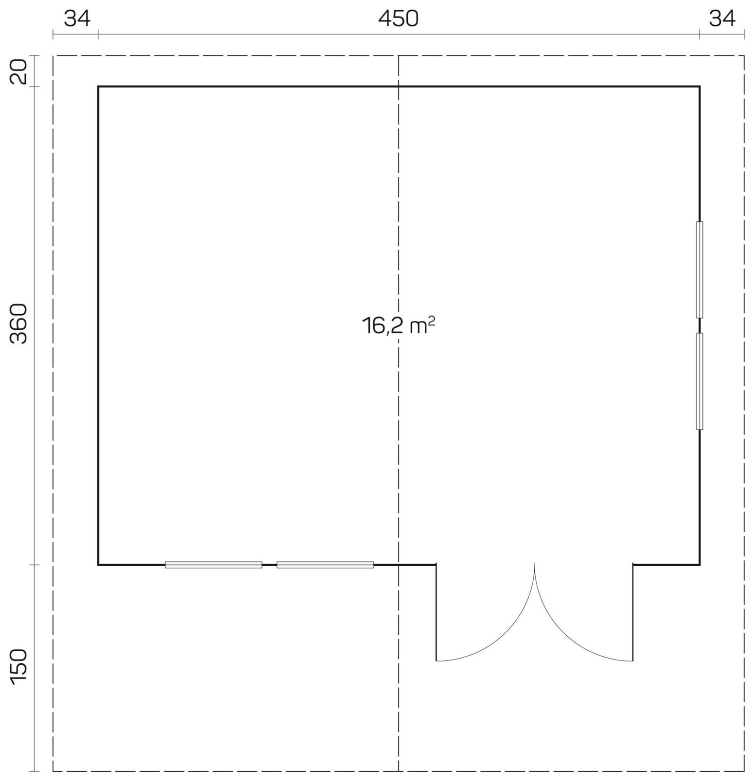 Dawn Meadow 2.8 in (70 mm) Log Cabin Kit - 174 sq. ft. (16.2 m2) - Image 3