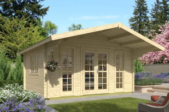 Deep Cove 2.8 in (70 mm) Log Cabin Kit - 174 sq. ft. (16.2 m2)