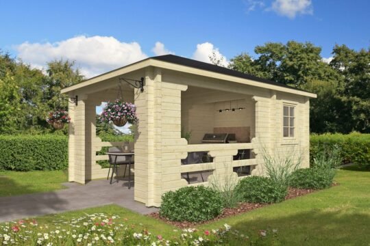 Driftwood 2.8 in (70 mm) Log Cabin Kit - 175 sq. ft. (16.3 m2)
