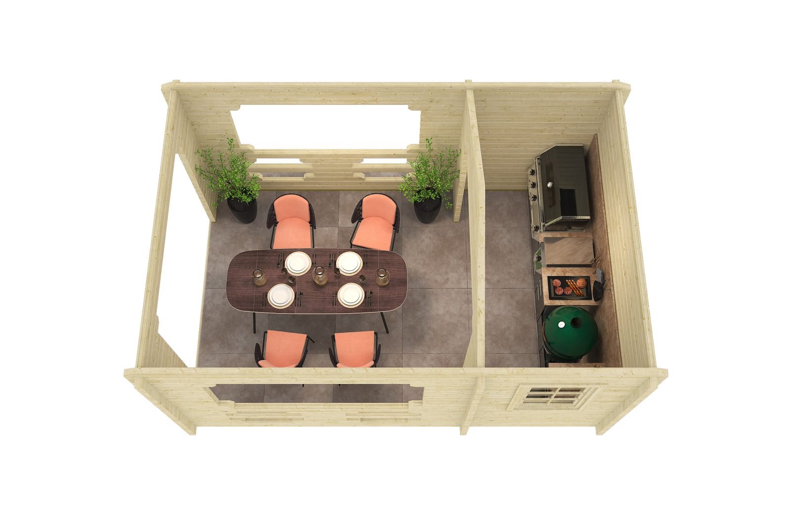 Driftwood 2.8 in (70 mm) Log Cabin Kit - 175 sq. ft. (16.3 m2) - Image 3