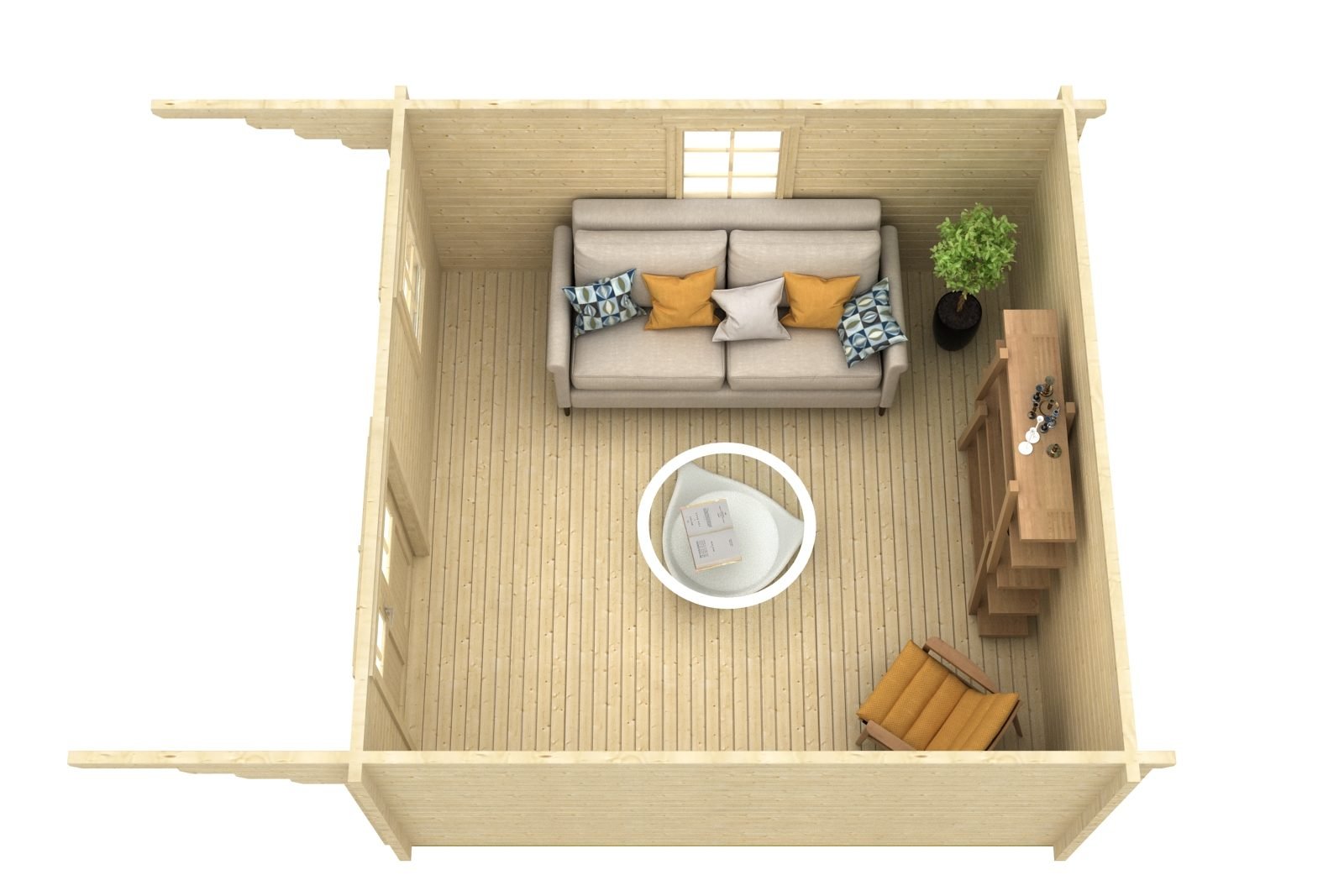 Eastport 2.8 in (70 mm) Log Cabin Kit - 189 sq. ft. (17.6 m2) - Image 2