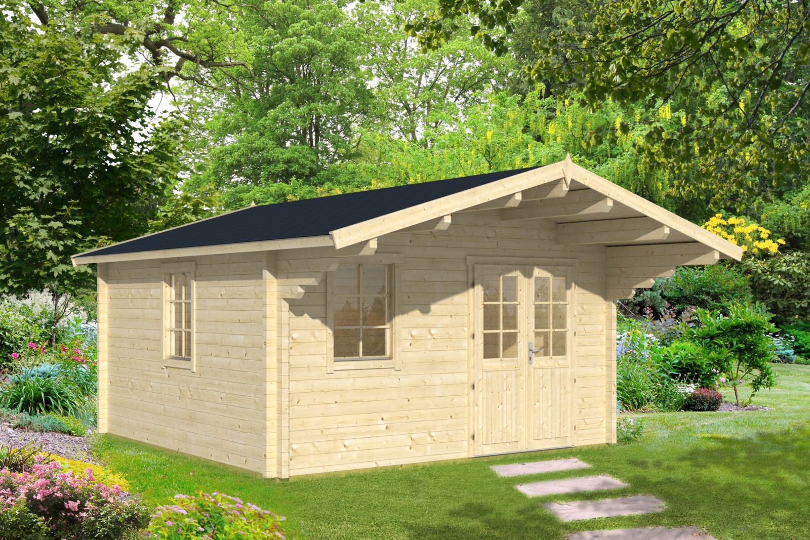 Eastport 2.8 in (70 mm) Log Cabin Kit - 189 sq. ft. (17.6 m2)