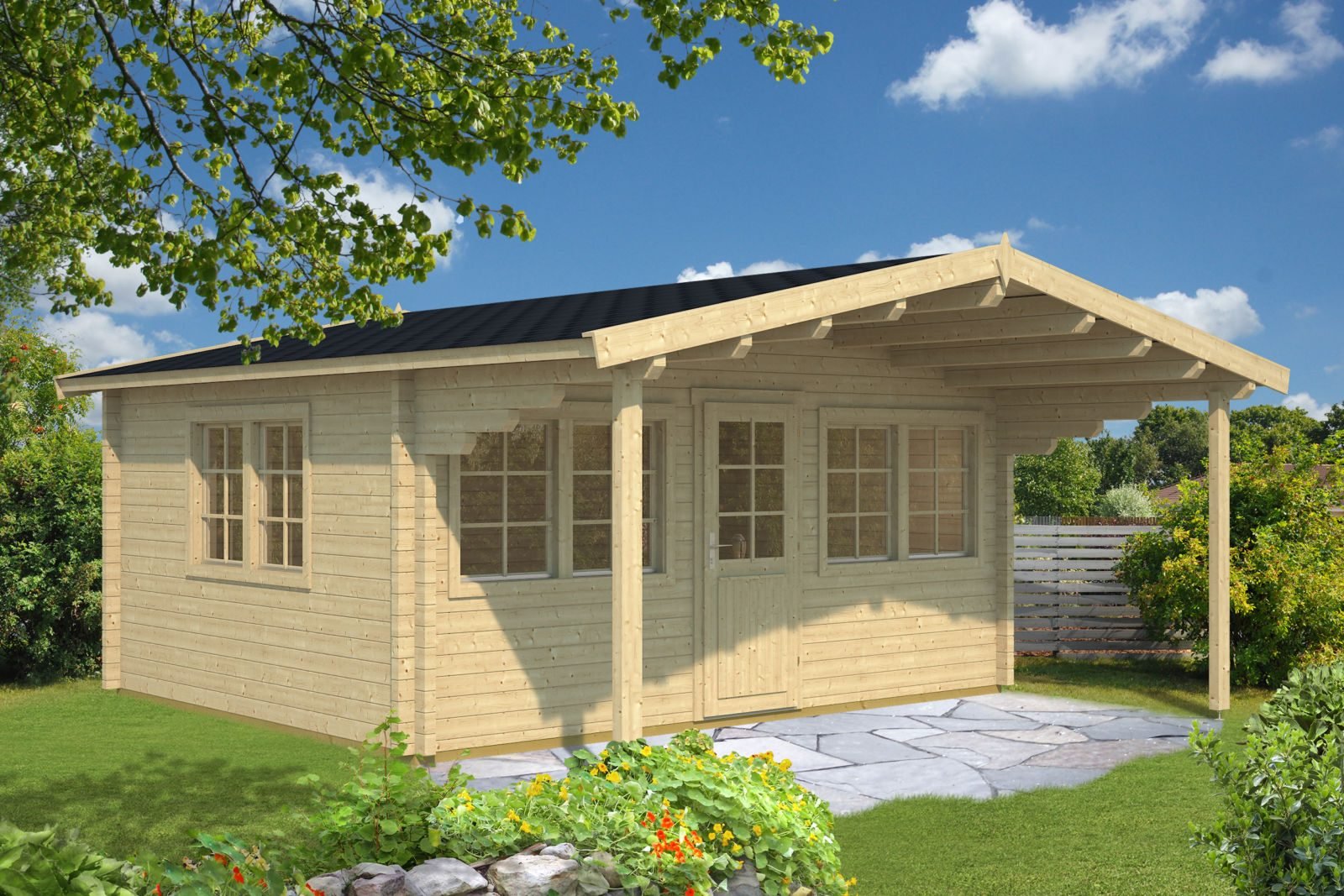 Elkhorn 2.8 in (70 mm) Log Cabin Kit - 196 sq. ft. (18.2 m2)