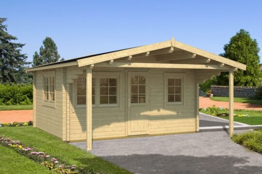 Elmridge 2.8 in (70 mm) Log Cabin Kit - 196 sq. ft. (18.2 m2)