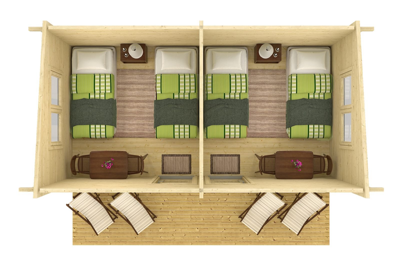 Ember Pine 2.8 in (70 mm) Log Cabin Kit - 200 sq. ft. (18.6 m2) - Image 3