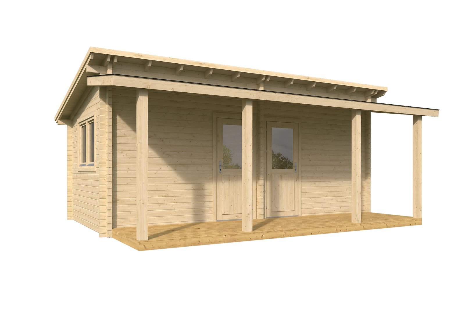 Ember Pine 2.8 in (70 mm) Log Cabin Kit - 200 sq. ft. (18.6 m2) - Image 2