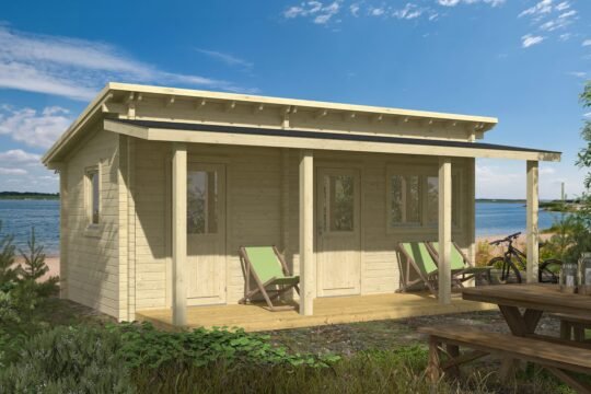 Fairhaven 2.8 in (70 mm) Log Cabin Kit - 200 sq. ft. (18.6 m2)