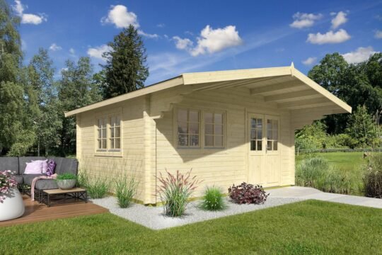Falconridge 2.8 in (70 mm) Log Cabin Kit - 201 sq. ft. (18.7 m2)