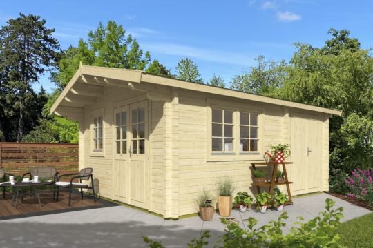 Foxfield 2.8 in (70 mm) Log Cabin Kit - 217 sq. ft. (20.2 m2)