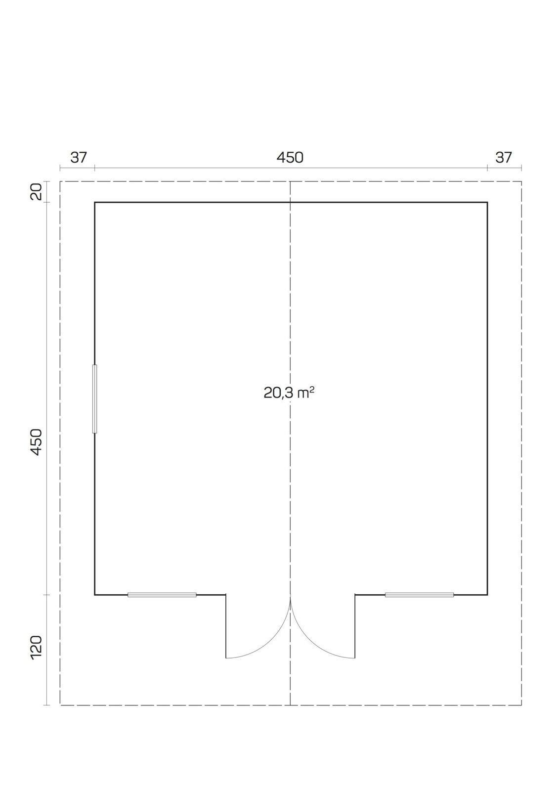 Glenmoor 2.8 in (70 mm) Log Cabin Kit - 217 sq. ft. (20.2 m2) - Image 2