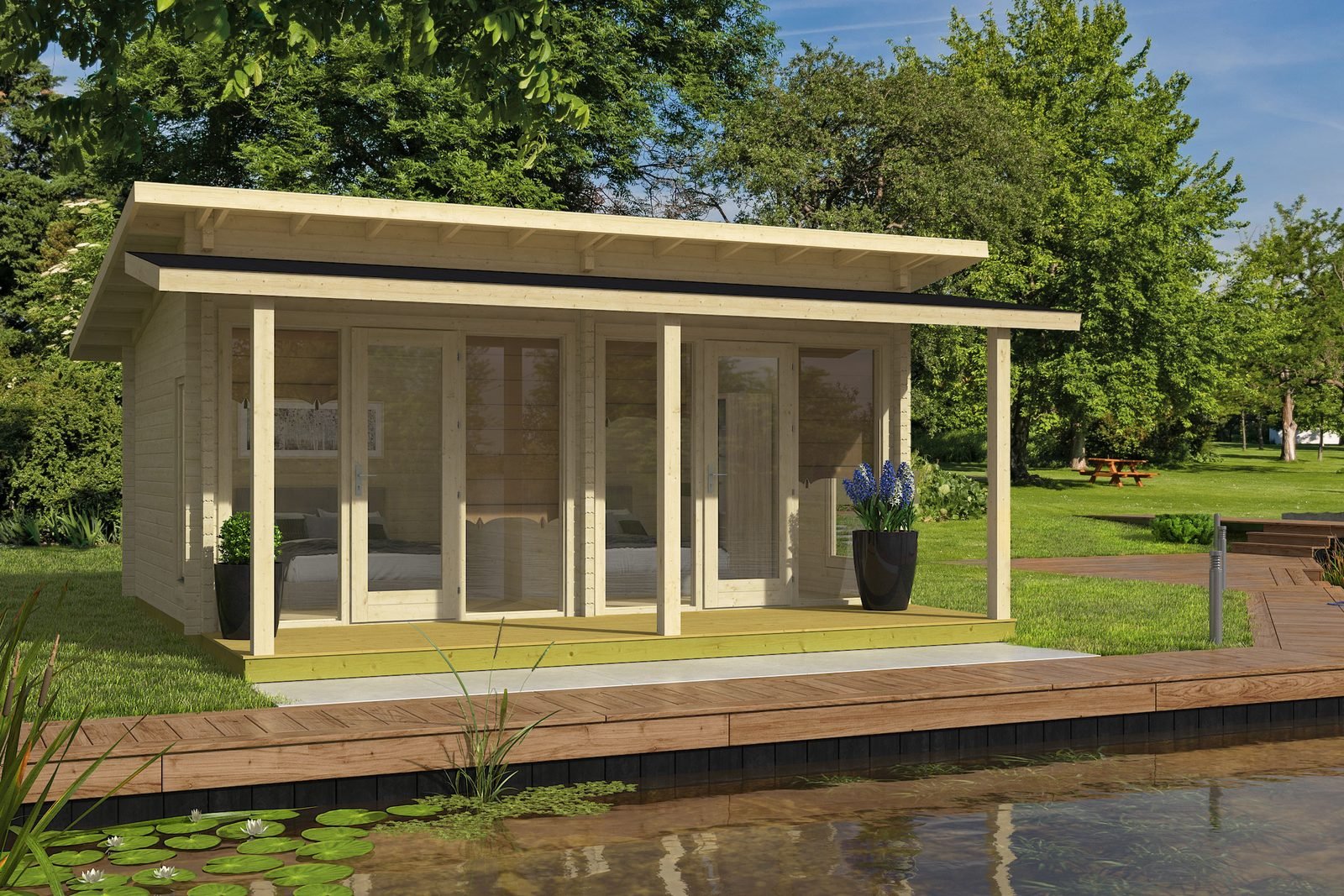 Goldenrod 2.8 in (70 mm) Log Cabin Kit - 222 sq. ft. (20.6 m2)