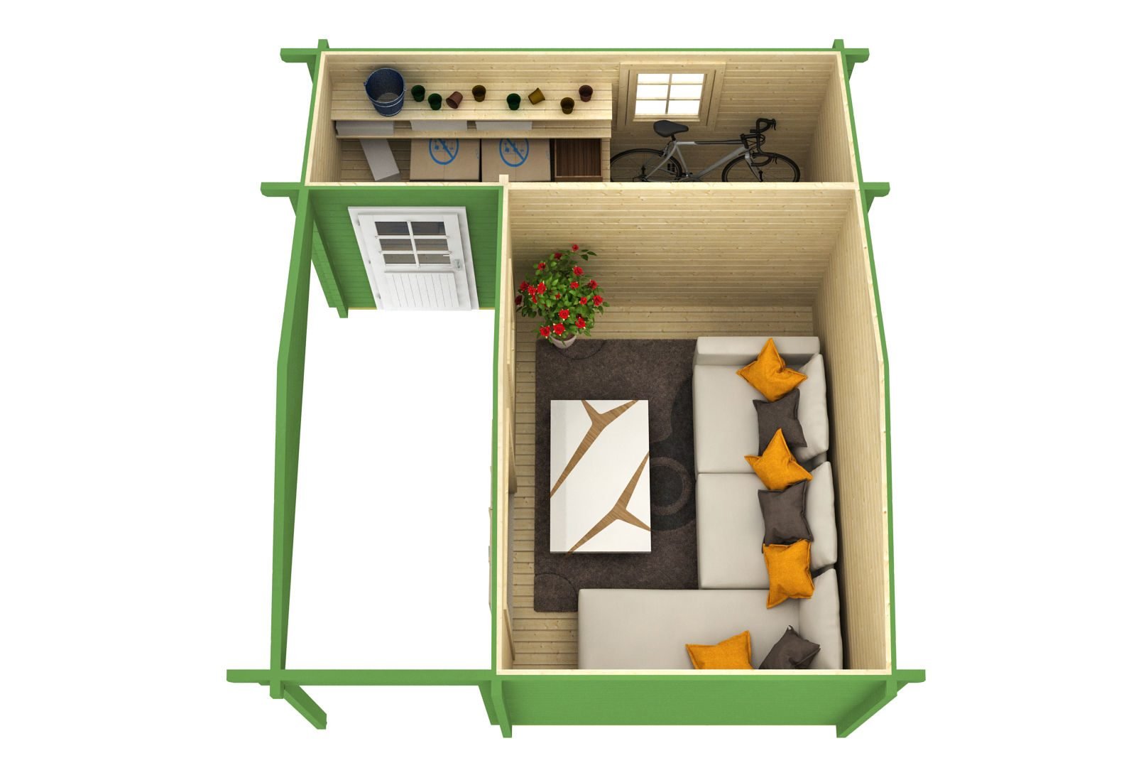 Greenbriar 2.8 in (70 mm) Log Cabin Kit - 234 sq. ft. (21.7 m2) - Image 3
