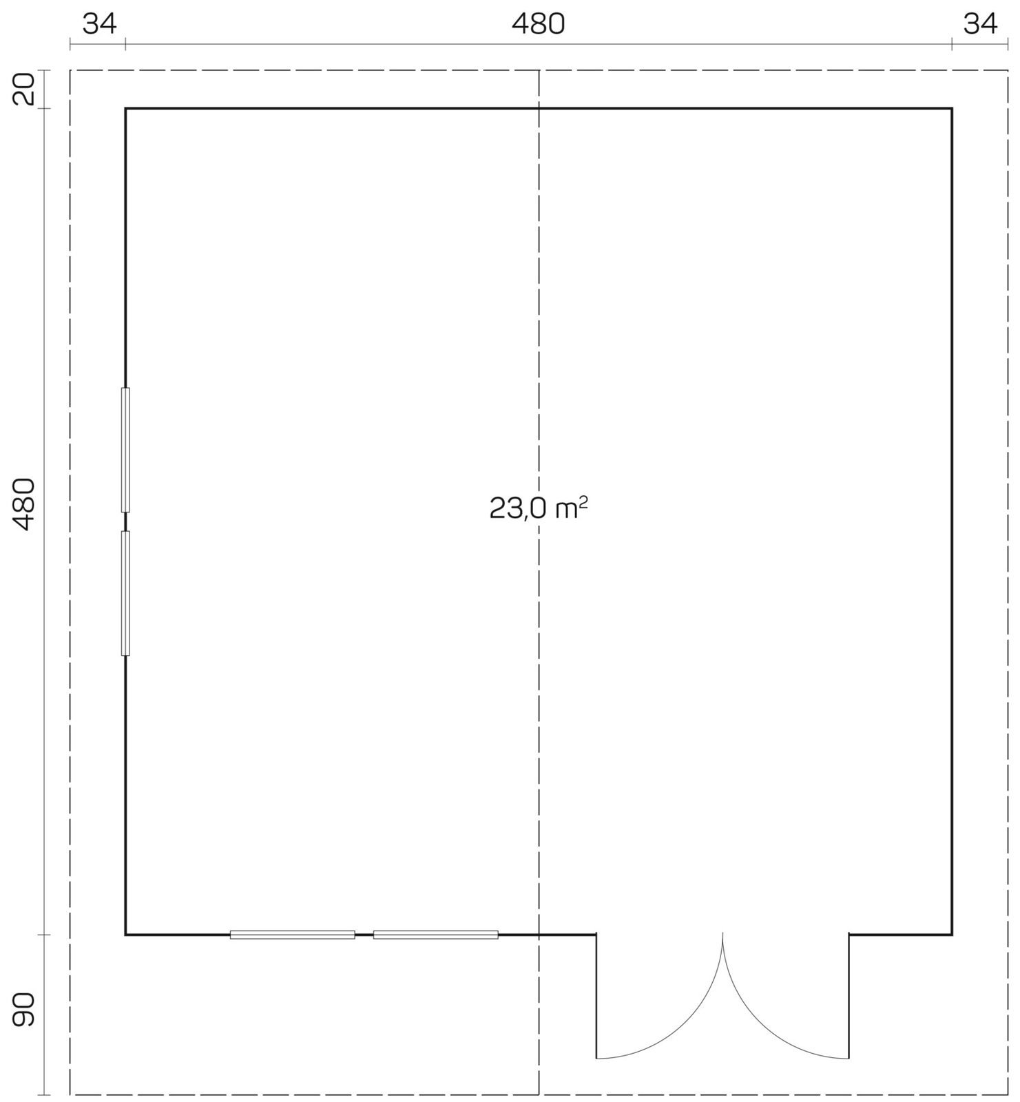 Grovewood 2.8 in (70 mm) Log Cabin Kit - 248 sq. ft. (23.0 m2) - Image 3