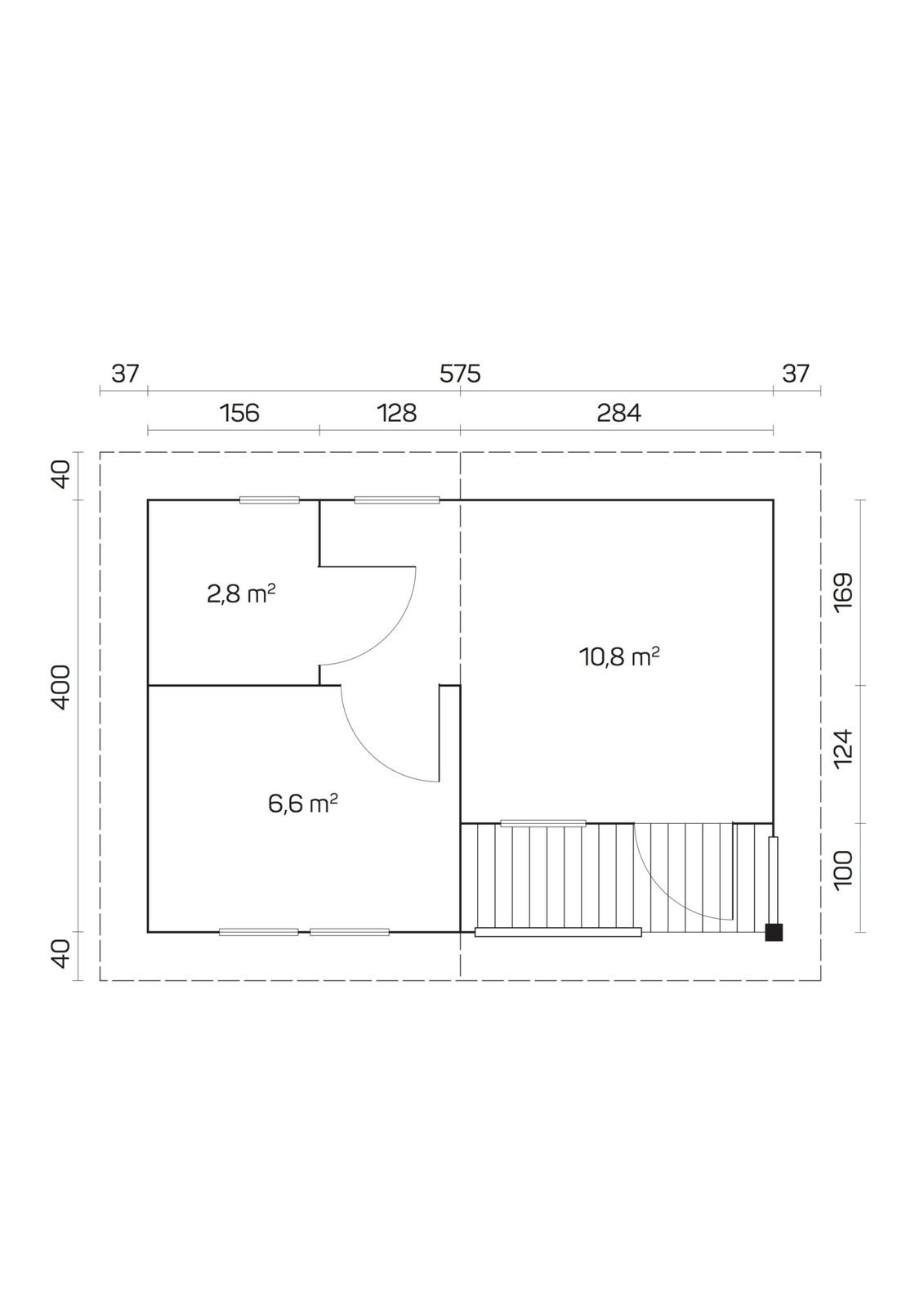 Halcyon Pine 2.8 in (70 mm) Log Cabin Kit - 248 sq. ft. (23.0 m2) - Image 2