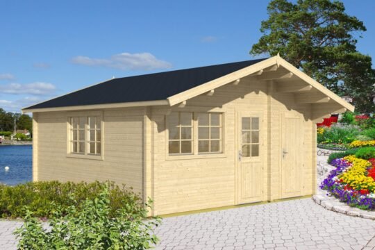 Harborview 2.8 in (70 mm) Log Cabin Kit - 253 sq. ft. (23.5 m2)