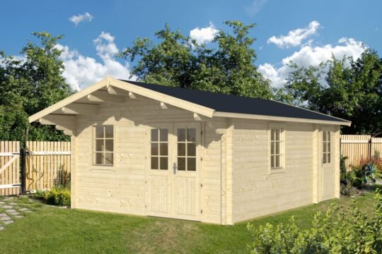 Hemlock Row 2.8 in (70 mm) Log Cabin Kit - 259 sq. ft. (24.1 m2)