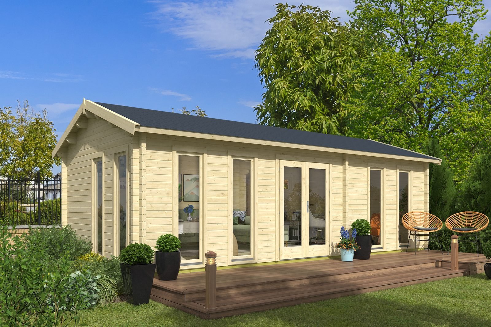 Ivywood 2.8 in (70 mm) Log Cabin Kit - 319 sq. ft. (29.6 m2)
