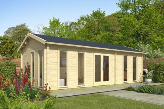 Jasper Bay 2.8 in (70 mm) Log Cabin Kit - 319 sq. ft. (29.6 m2)