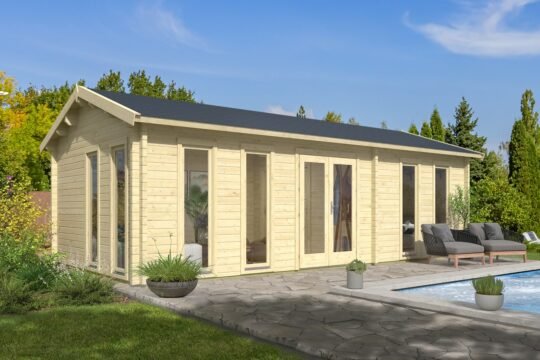 Junipergrove 2.8 in (70 mm) Log Cabin Kit - 319 sq. ft. (29.6 m2)