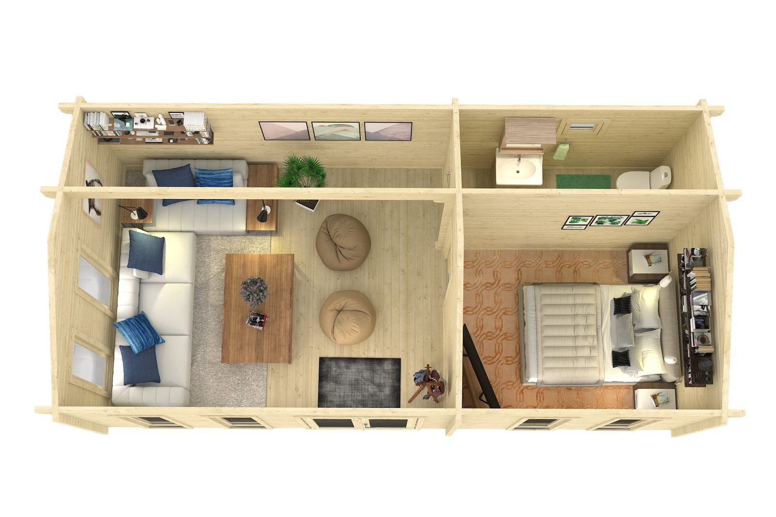 Junipergrove 2.8 in (70 mm) Log Cabin Kit - 319 sq. ft. (29.6 m2) - Image 3