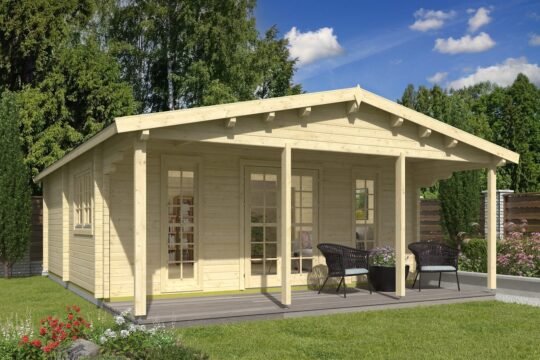 Kildare 2.8 in (70 mm) Log Cabin Kit - 356 sq. ft. (33.1 m2)
