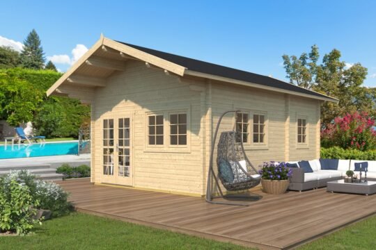 Lakebriar 2.8 in (70 mm) Log Home Kit - 260 sq. ft. (24.2 m2)