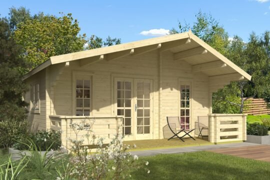 Larchmont 2.8 in (70 mm) Log Home Kit - 263 sq. ft. (24.4 m2)
