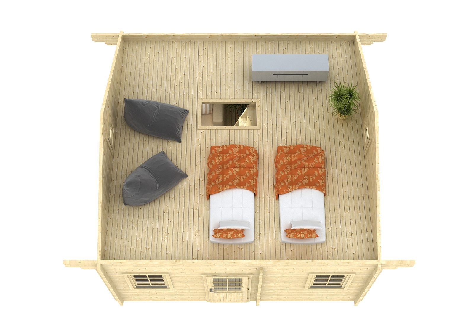 Laurelwood 2.8 in (70 mm) Log Home Kit - 269 sq. ft. (25.0 m2) - Image 2