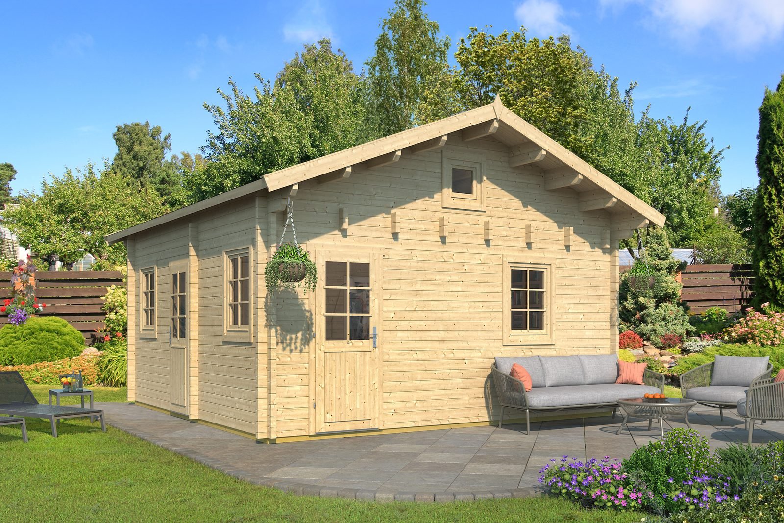 Laurelwood 2.8 in (70 mm) Log Home Kit - 269 sq. ft. (25.0 m2)