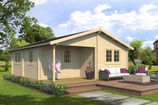 Mulberry Row 2.8 in (70 mm) Log Home Kit - 469 sq. ft. (43.6 m2)