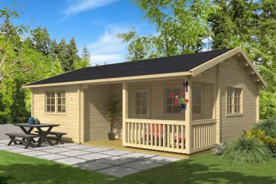 Oakhollow 2.8 in (70 mm) Log Home Kit - 470 sq. ft. (43.7 m2)