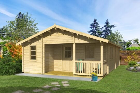 Oakmont 2.8 in (70 mm) Log Home Kit - 481 sq. ft. (44.7 m2)