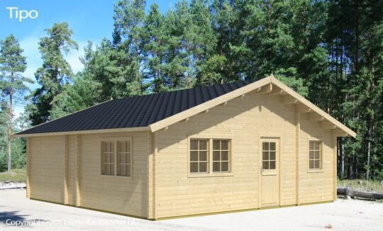 Pineridge 2.8 in (70 mm) Log Home Kit - 558 sq. ft. (51.8 m2)