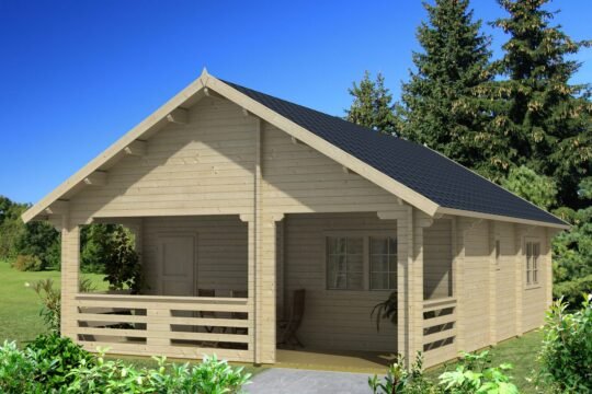 Pinewatch 2.8 in (70 mm) Log Home Kit - 609 sq. ft. (56.6 m2)